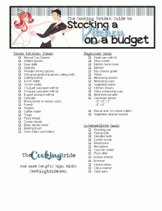 Guide to Stocking a Kitchen on a Budget