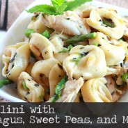 Tortellini with Asparagus, Peas and Mint