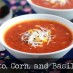Tomato, Corn, and Basil Soup