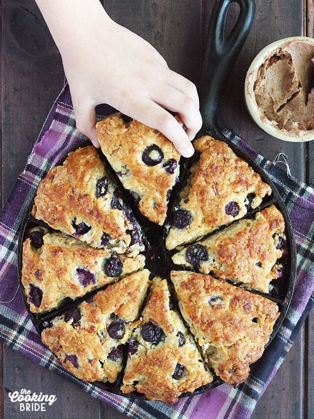 Cheddar, Bacon and Blueberry Scones Recipe