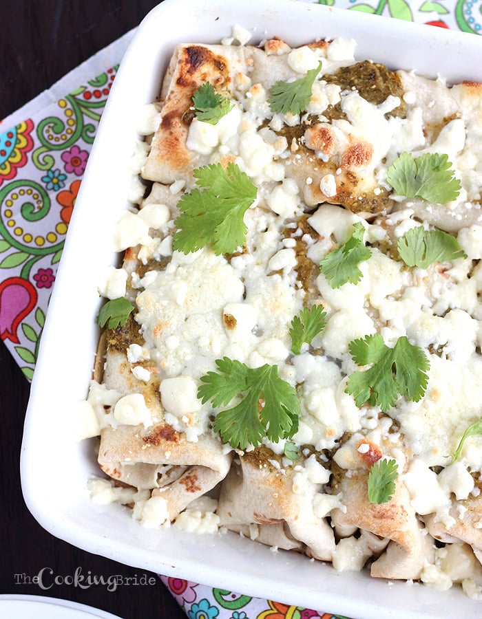 green chicken enchiladas