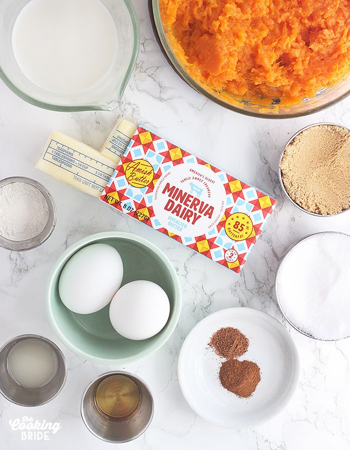 overhead shot of tart ingredients