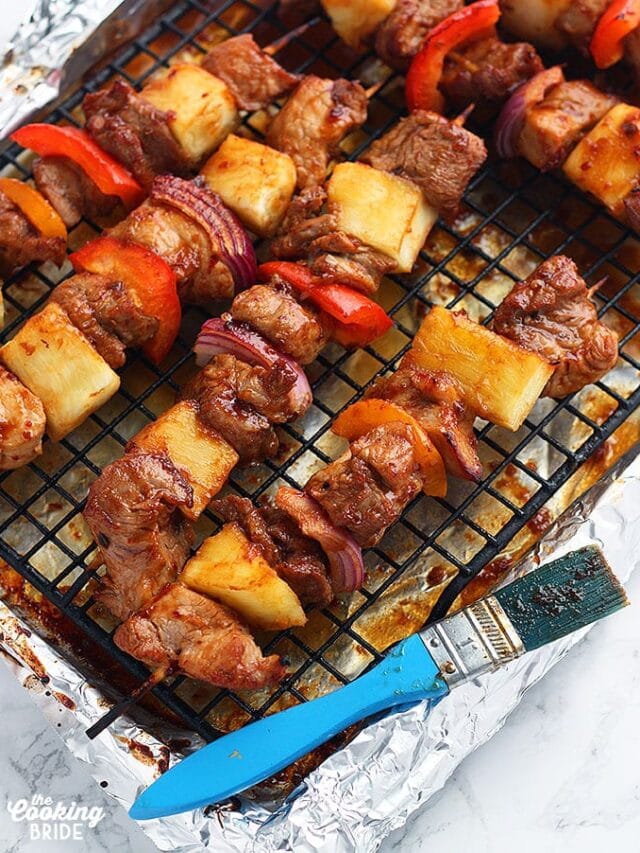 Grilled Asian Pork Kebabs Recipe