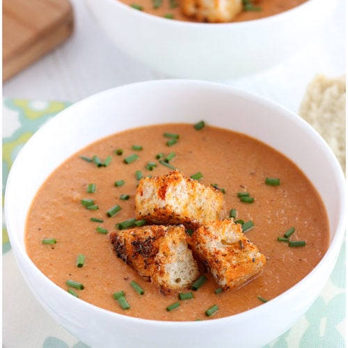 Shrimp Bisque with Spicy Croutons - The Cooking Bride