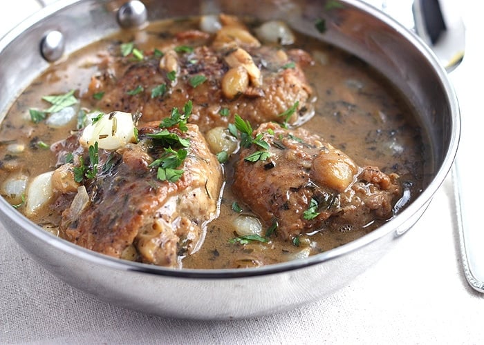 Chicken Thighs with Tarragon and White Wine