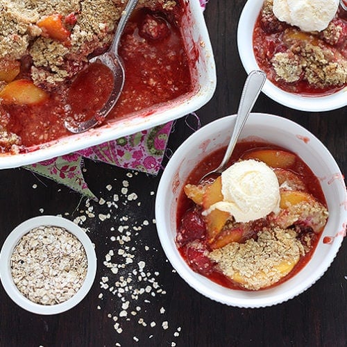 peach crumble