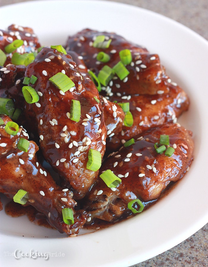 Honey Balsamic Chicken Wings | The Cooking Bride