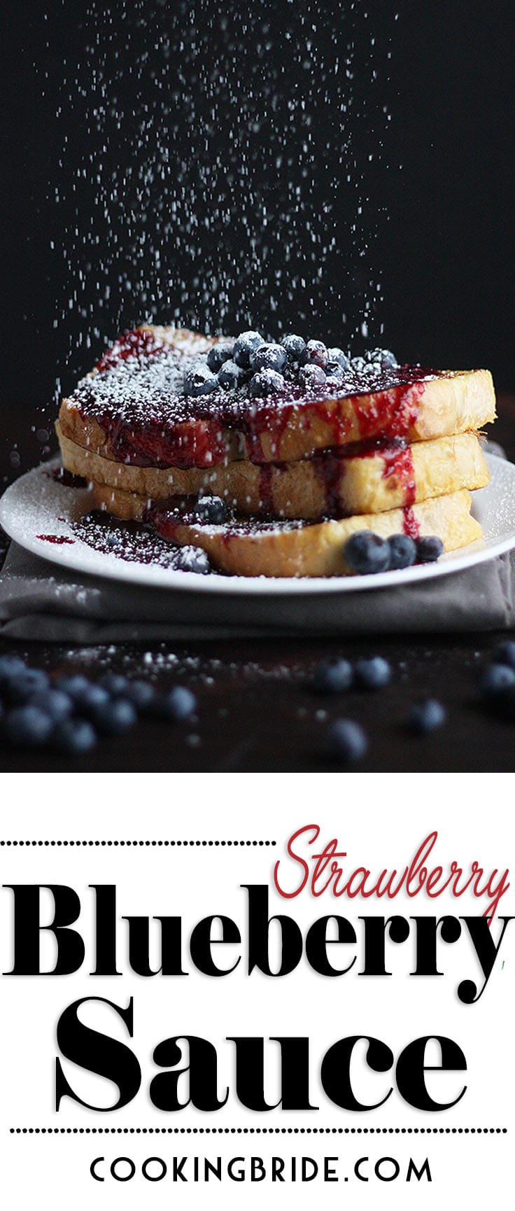 Fresh berries are pureed into a sweet and tangy strawberry blueberry sauce perfect for drizzling over ice cream, pancakes, waffles or your favorite treat.