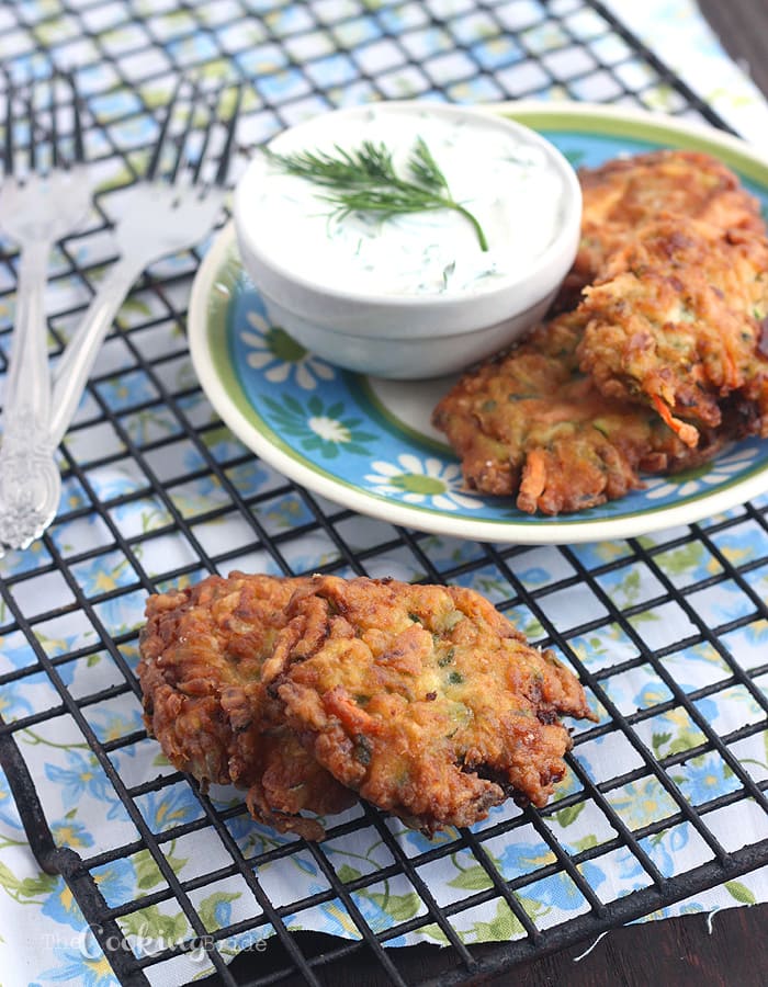 Zucchini Patties with Dill Dipping Sauce | The Cooking Bride