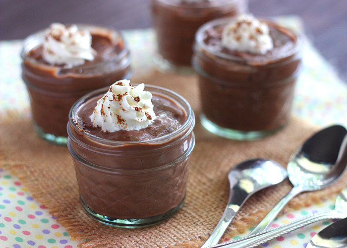 Espresso powder and semi-sweet chocolate transforms this creamy homemade chocolate pudding from a kid's snack to a truly decadent adult's dessert.