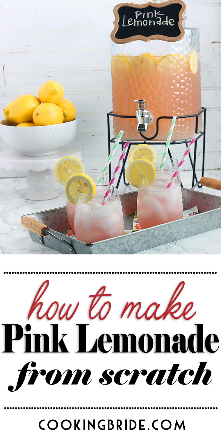 Homemade pink lemonade the cooking bride