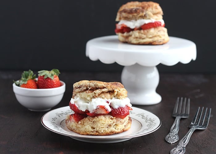 Strawberry Shortcakes with Cinnamon-Sugar Biscuits