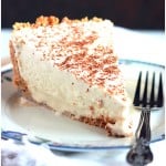 A shot of Kahlúa and brandy make this boozy, creamy, frozen Brandy Alexander pie a delicious decadent dessert that is for adults only.