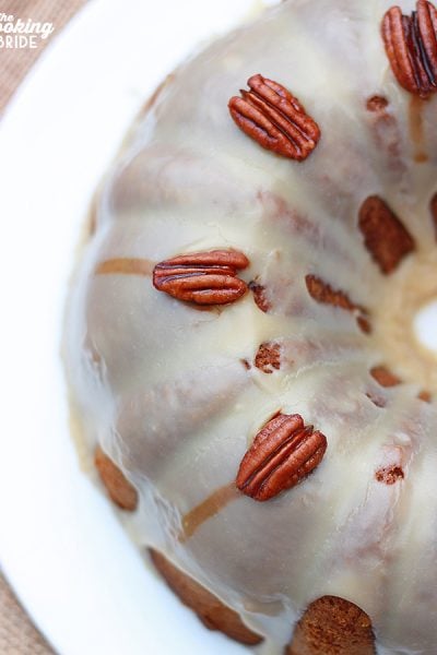 Pumpkin Pecan Cake with Bourbon Glaze - CookingBride.com