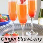 Strawberry chapagne cocktail