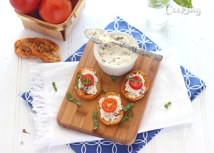 Bacon Tomato Basil Crostini