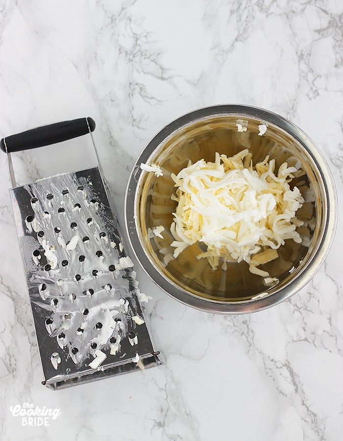 grated butter and shortening