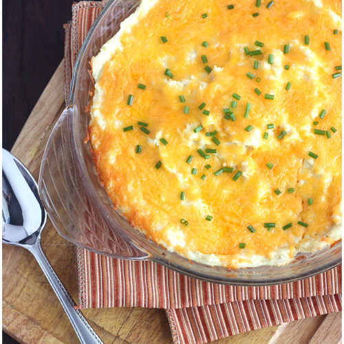 Cheesy Mashed Potato Casserole - The Cooking Bride