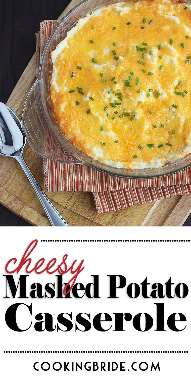 Cheesy Mashed Potato Casserole - The Cooking Bride