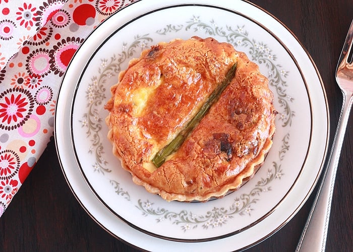 Bacon, Pepper Jack and Asparagus Quiche