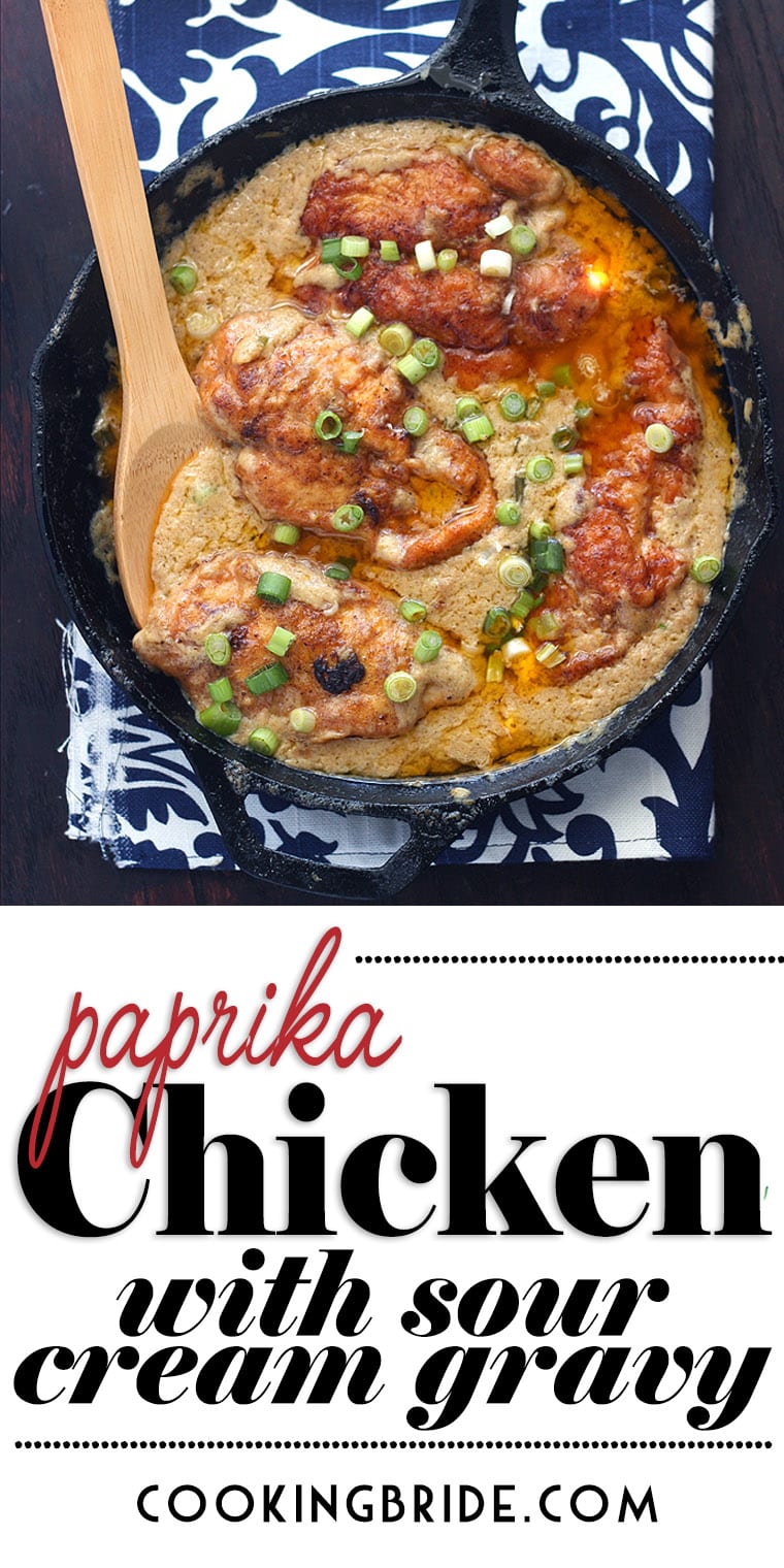 Paprika Chicken with Sour Cream Gravy The Cooking Bride