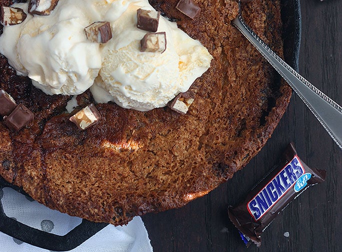 Snickers Candy Bar Chocolate Cobbler