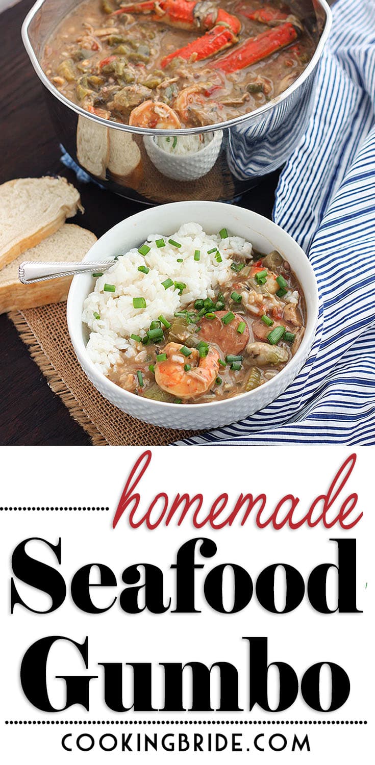 Rich and hearty shrimp gumbo recipe is laden with tender shrimp, crabmeat, oysters and herbs and spices for an authentic Creole flavor.