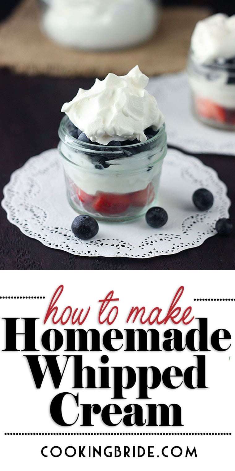 Nothing compares to the flavor of homemade whipped cream. With only two ingredients, you can make homemade whipped cream yourself in minutes!