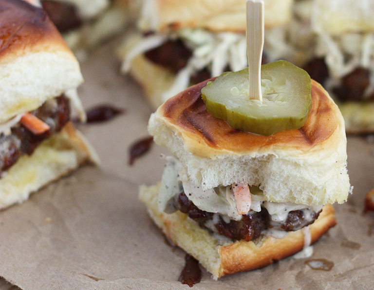 Barbecue Bacon Meatball Sliders
