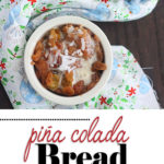 Pina Colada Pineapple Bread Pudding with Rum Sauce P