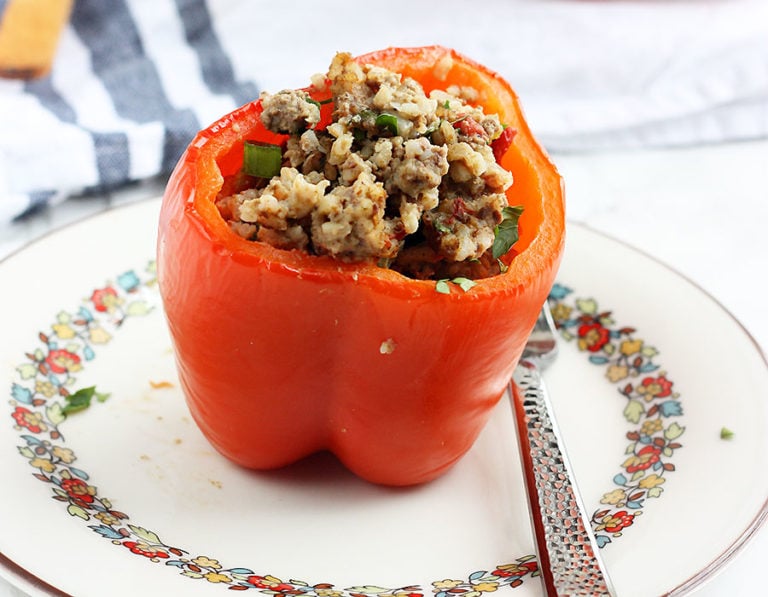 Dirty Rice Stuffed Bell Peppers