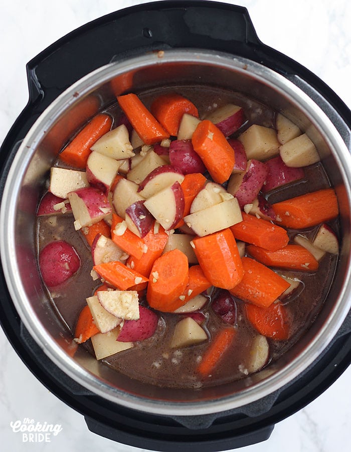 roasted vegetables in an Instant Pot