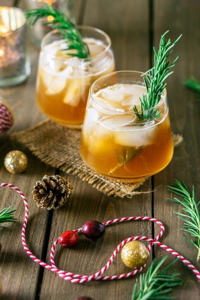 Chai Cranberry Bourbon Smash