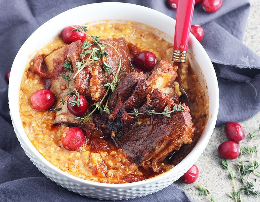 Cranberry Braised Beef Short Ribs