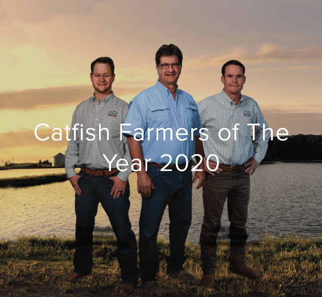 This year’s Catfish Farmers of the Year are Luke Smelley of Greensboro, Alabama; Terry Kruse of McCrory, Arkansas; and Will Nobile of Moorhead, Mississippi.