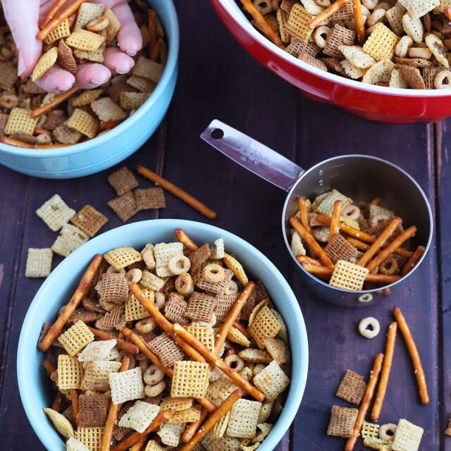 Oven Baked Chex Mix with Bacon Grease The Cooking Bride