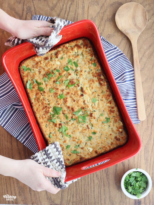 Southern Cornbread Dressing with Chicken - The Cooking Bride