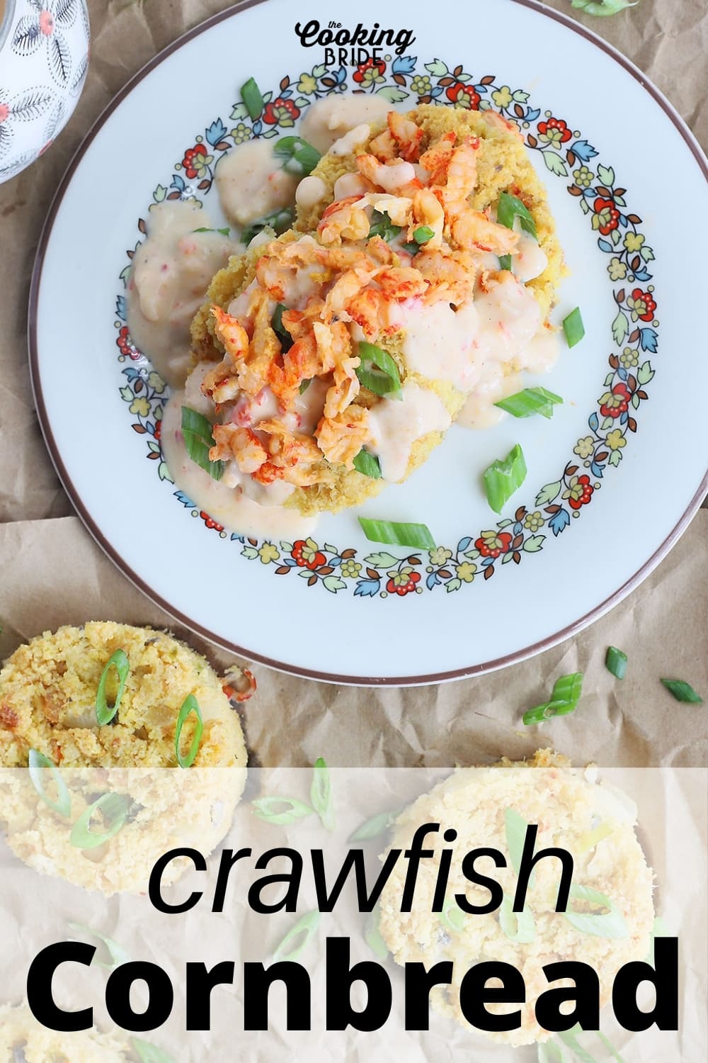 Crawfish Cornbread With Gravy - The Cooking Bride