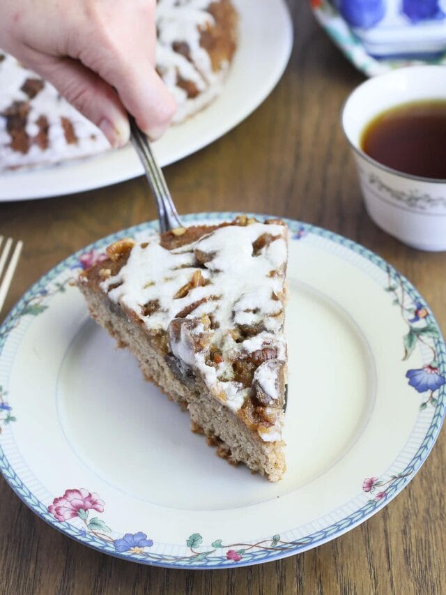 Upside Down Fig Cake with Vanilla Glaze Recipe