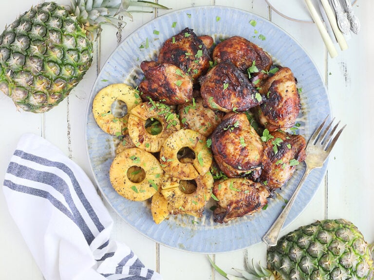 Grilled Pineapple Chicken + VIDEO