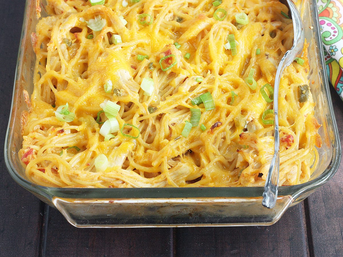 Chicken Spaghetti with Rotel | The Cooking Bride