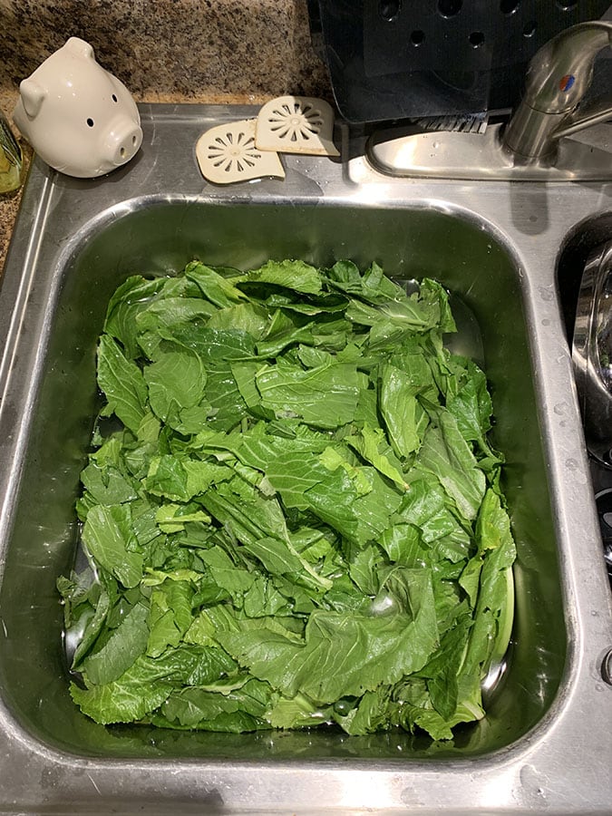 Mustard and turnip greens full of flavor