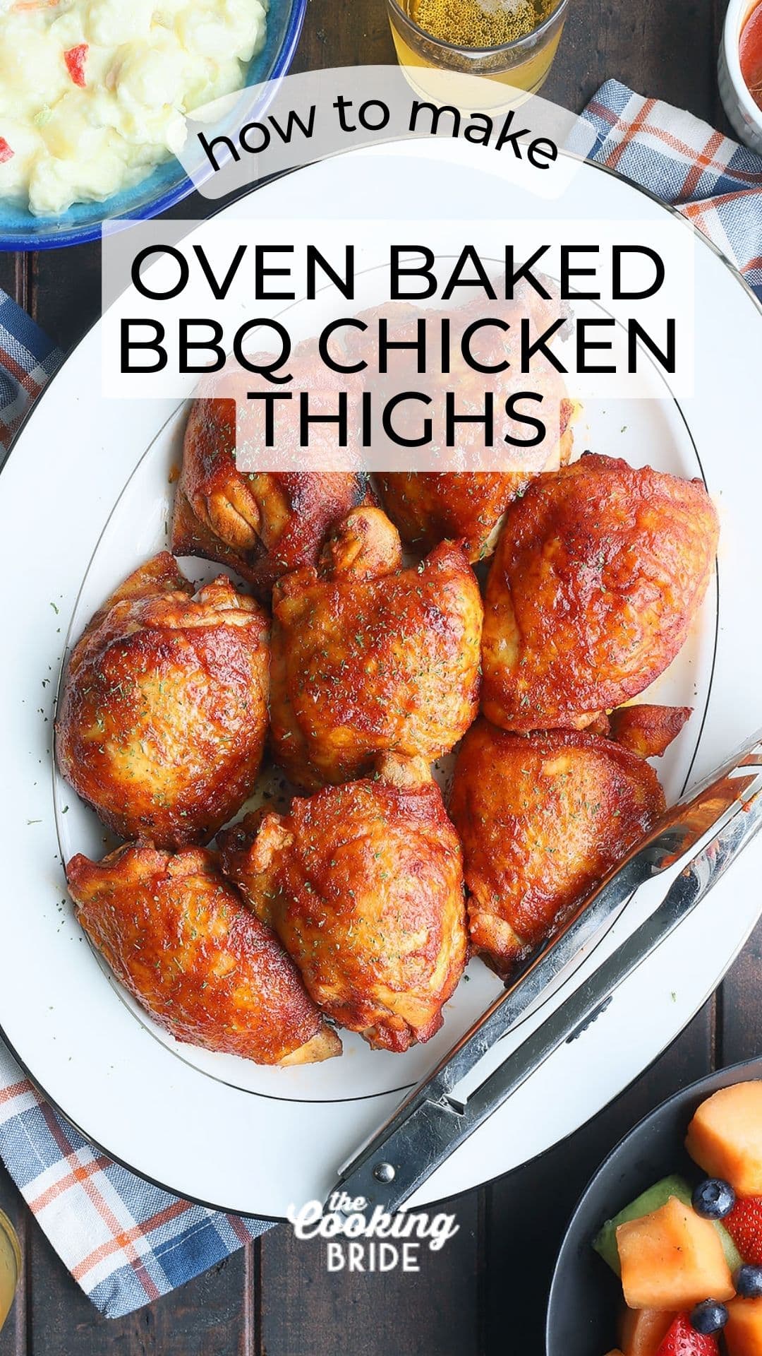 Oven Baked BBQ Chicken Thighs - The Cooking Bride