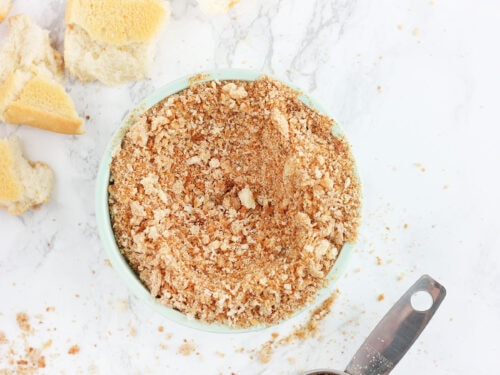 Homemade Italian Style Seasoned Bread Crumbs - Bowl of Delicious