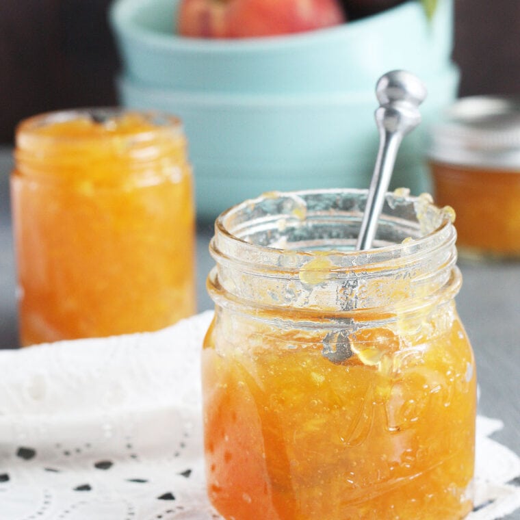 Homemade Peach Preserves - The Cooking Bride