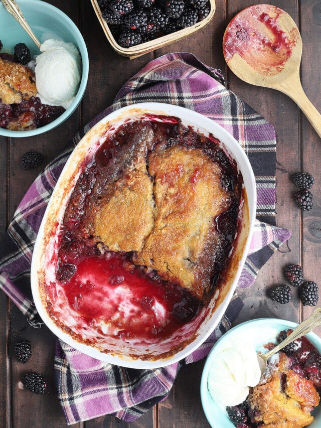 OldFashioned Southern Blackberry Cobbler Recipe The Cooking Bride