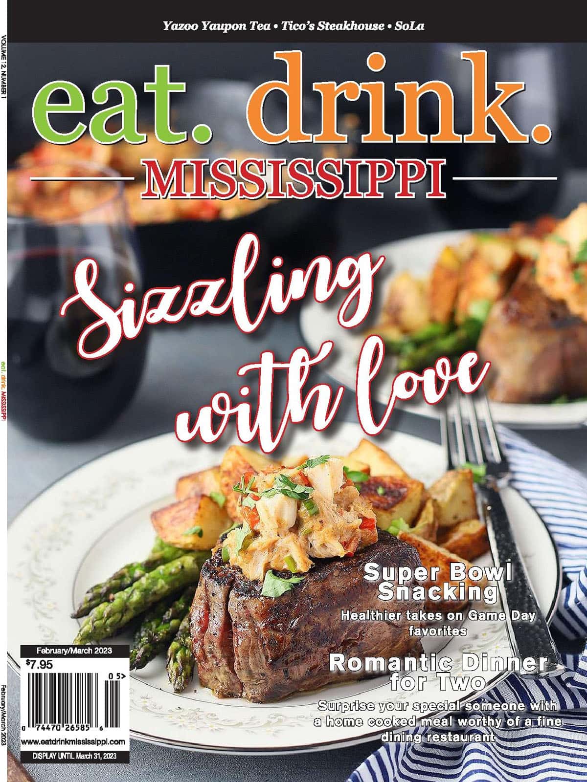cover of February 2023 issue of eat.drink.MISSISSIPPi cover photo taken by Mississippi food blogger Lisa L. Bynum