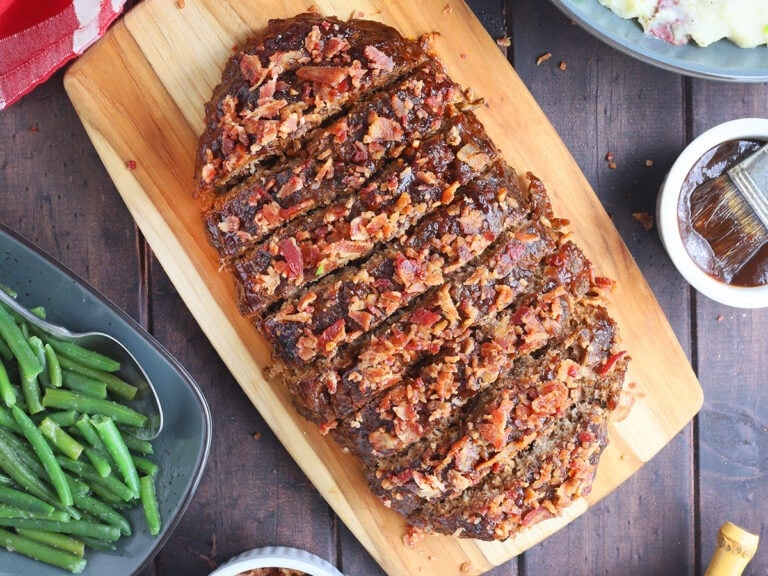 BBQ Meatloaf with Bacon