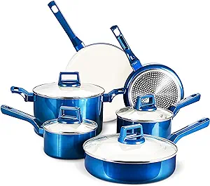 Cohafa 10 Pcs Pots and Pans Sets, Nonstick Cookware Set