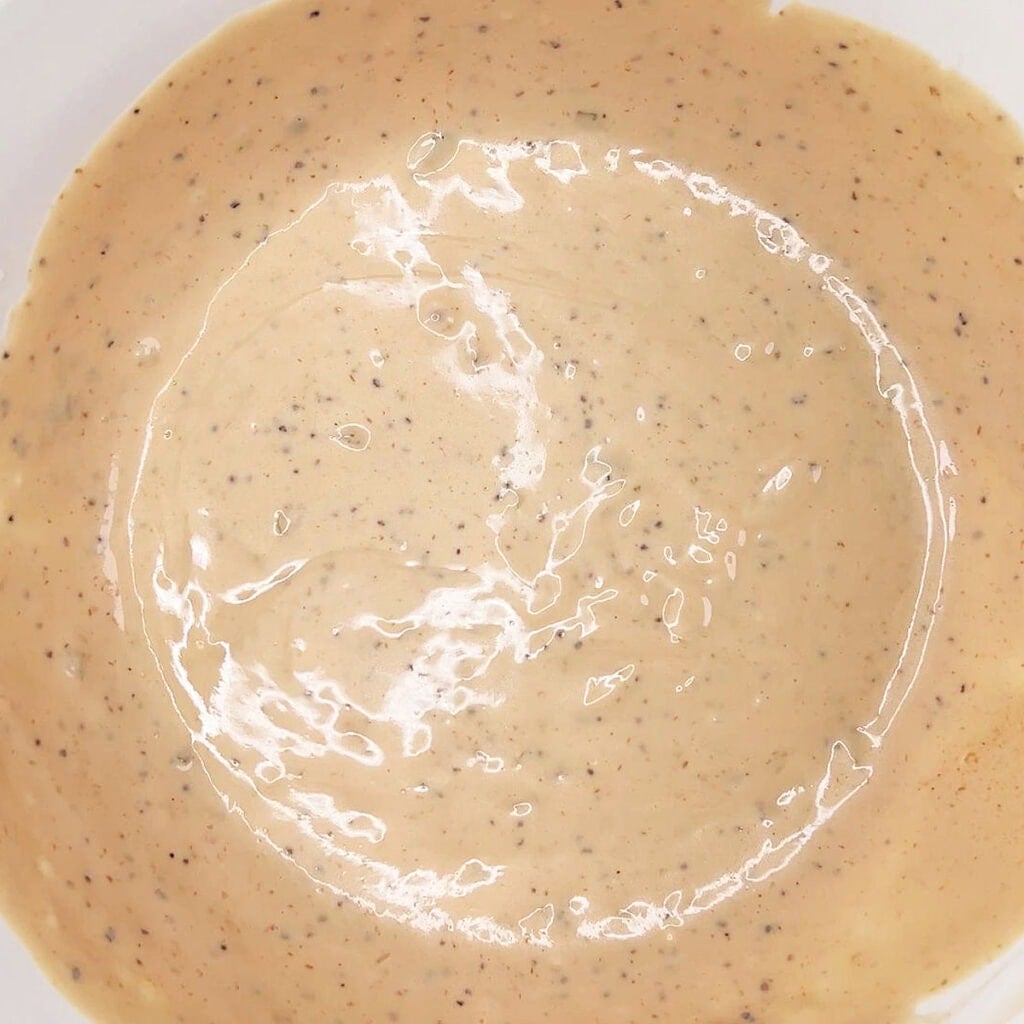 Bowl of finished smash burger sauce.
